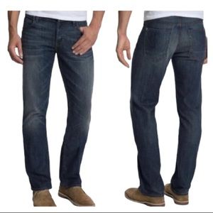 Hudson men’s Wilde 5 pocket relax‎ straight dark wash button fly waist size 34